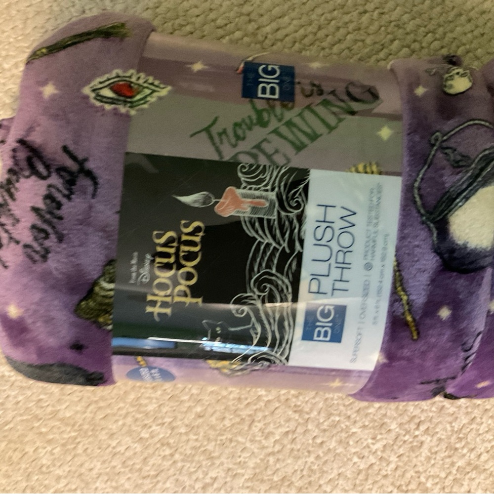 New Large Disney Hocus Pocus Oversized Plush Throw - Picture 2 of 3